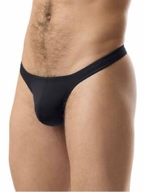 Men's Black Nasty Pig Stud swim thong XXL